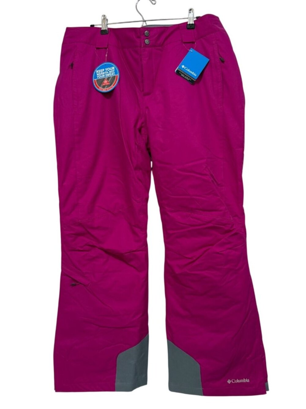 Columbia Womens Omni-Heat Bugaboo OH Pant Fuchsia Waterproof Snow Pants 1X